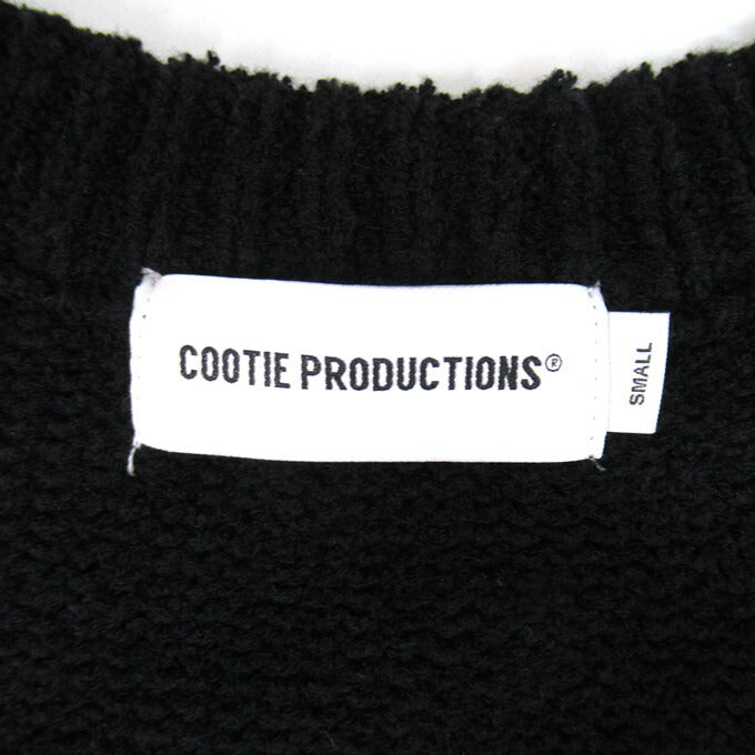 COOTIE PRODUCTIONS Boucle Knit Cardigan Black Size S