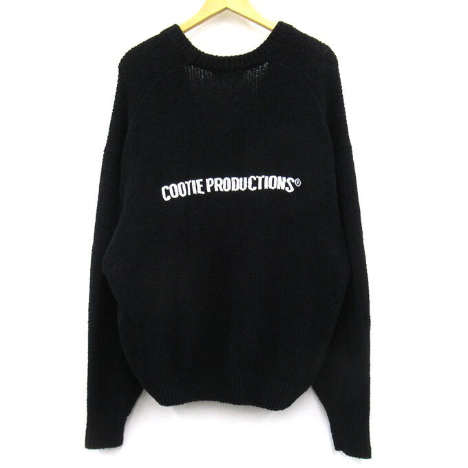 COOTIE PRODUCTIONS Boucle Knit Cardigan Black Size S