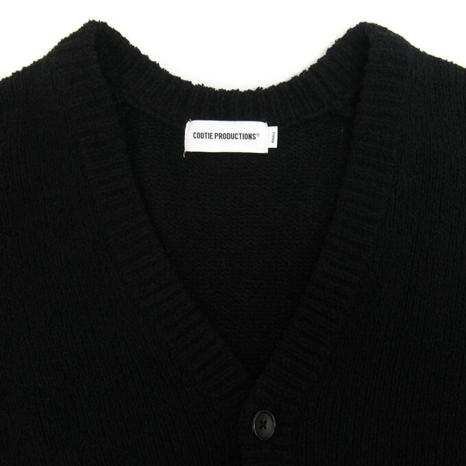 COOTIE PRODUCTIONS Boucle Knit Cardigan Black Size S