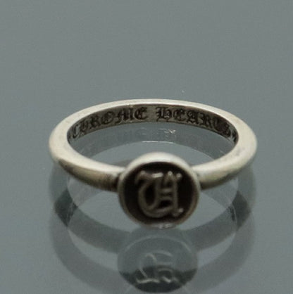 CHROME HEARTS Bubblegum Initial U Silver Ring Size ONE SIZE