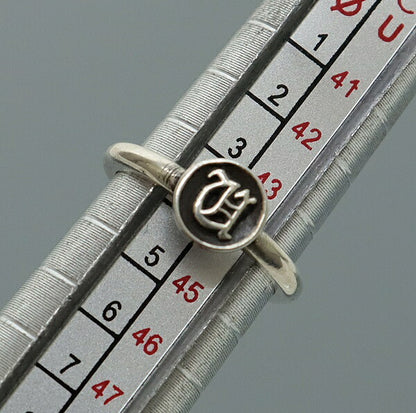 CHROME HEARTS Bubblegum Initial U Silver Ring Size ONE SIZE