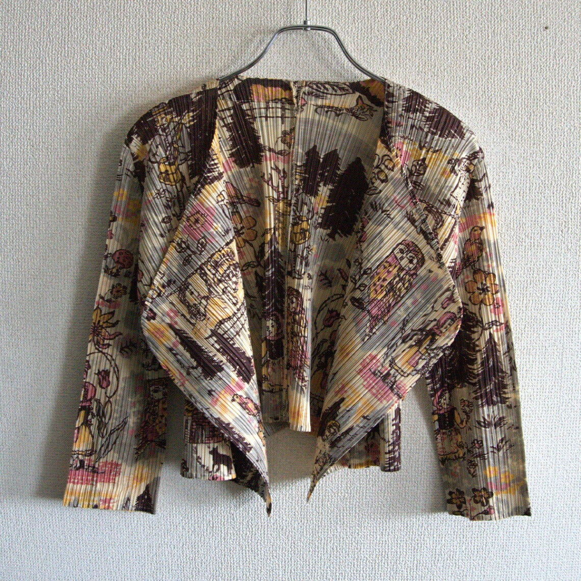 PLEATS PLEASE Red Riding Hood pleated cardigan Size 3