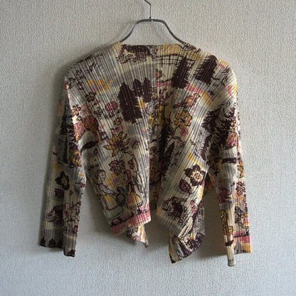 PLEATS PLEASE Red Riding Hood pleated cardigan Size 3