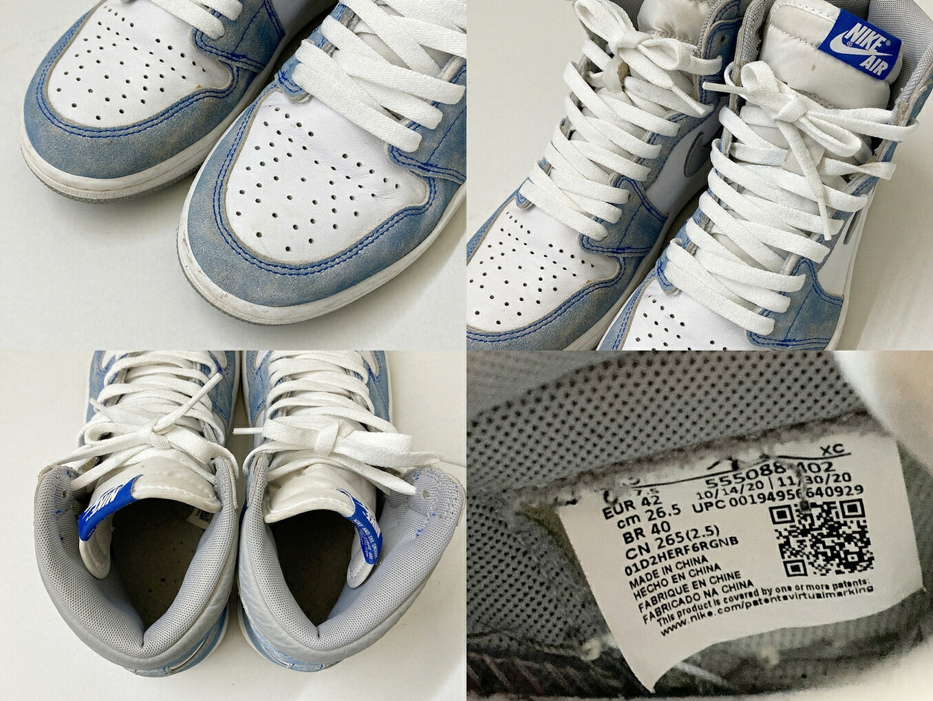 NIKE Air Jordan 1 Retro High OG Multi Sneakers Size 26.5cm