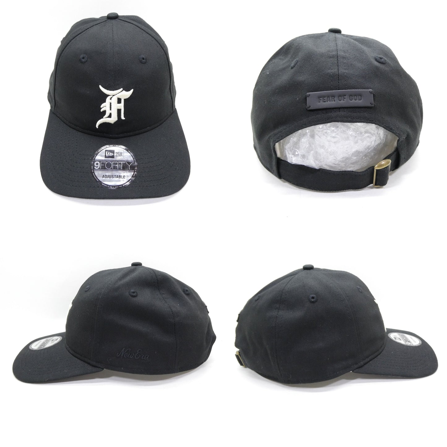 NEW ERA x FEAR OF GOD 9FORTY White Cap Black Size ONE SIZE