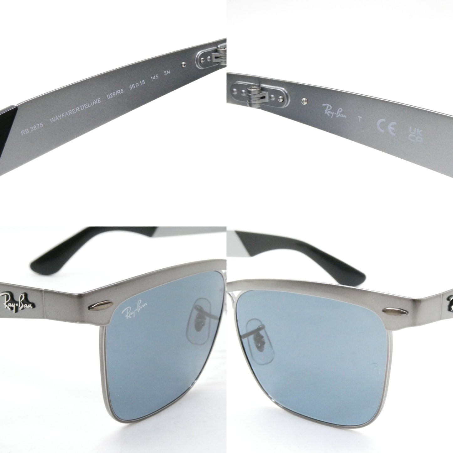 Ray-Ban Wayfarer Deluxe Gray Sunglasses Size ONE SIZE