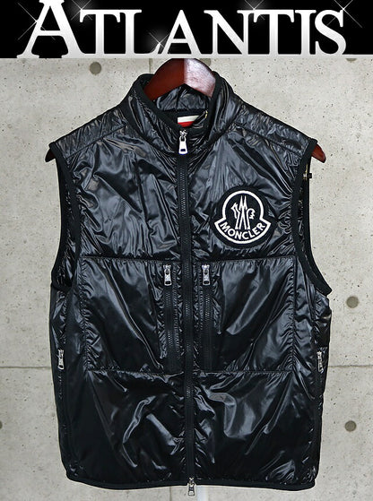 MONCLER Fournier Gilet Light Down Vest Black Size 2