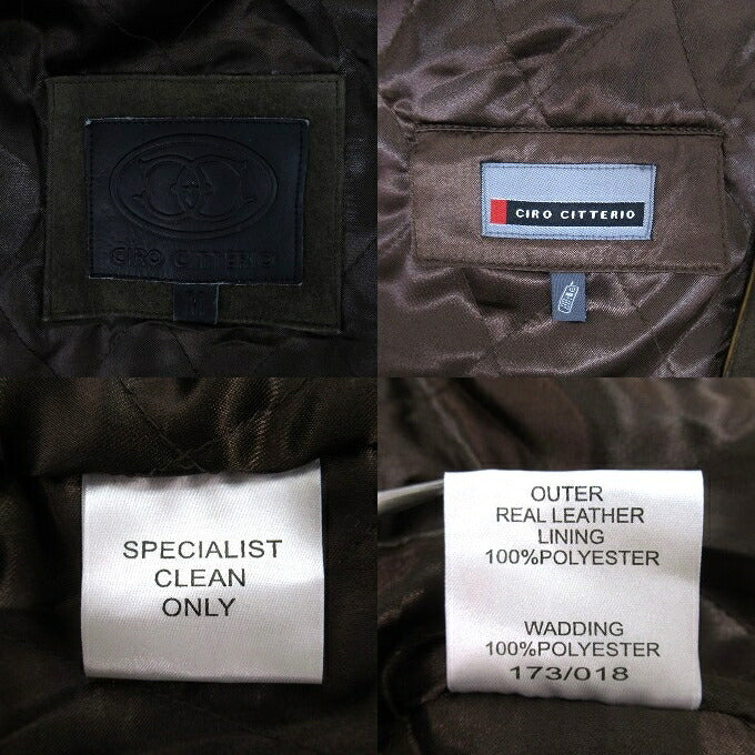 CIRO CITTERIO Suede Leather Jacket Brown Size M