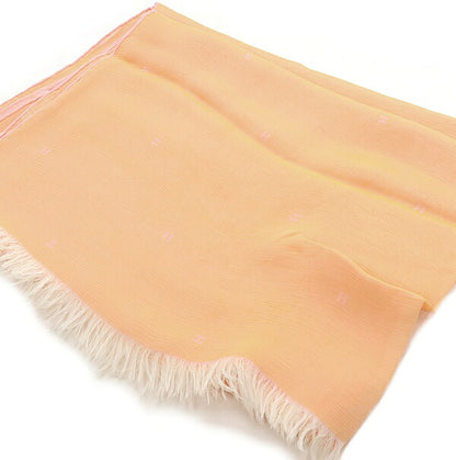 HERMES Orange Pink Silk Muslin Scarf Size ONE SIZE