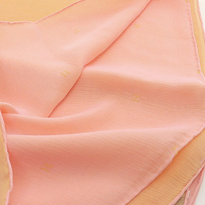 HERMES Orange Pink Silk Muslin Scarf Size ONE SIZE