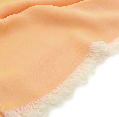 HERMES Orange Pink Silk Muslin Scarf Size ONE SIZE