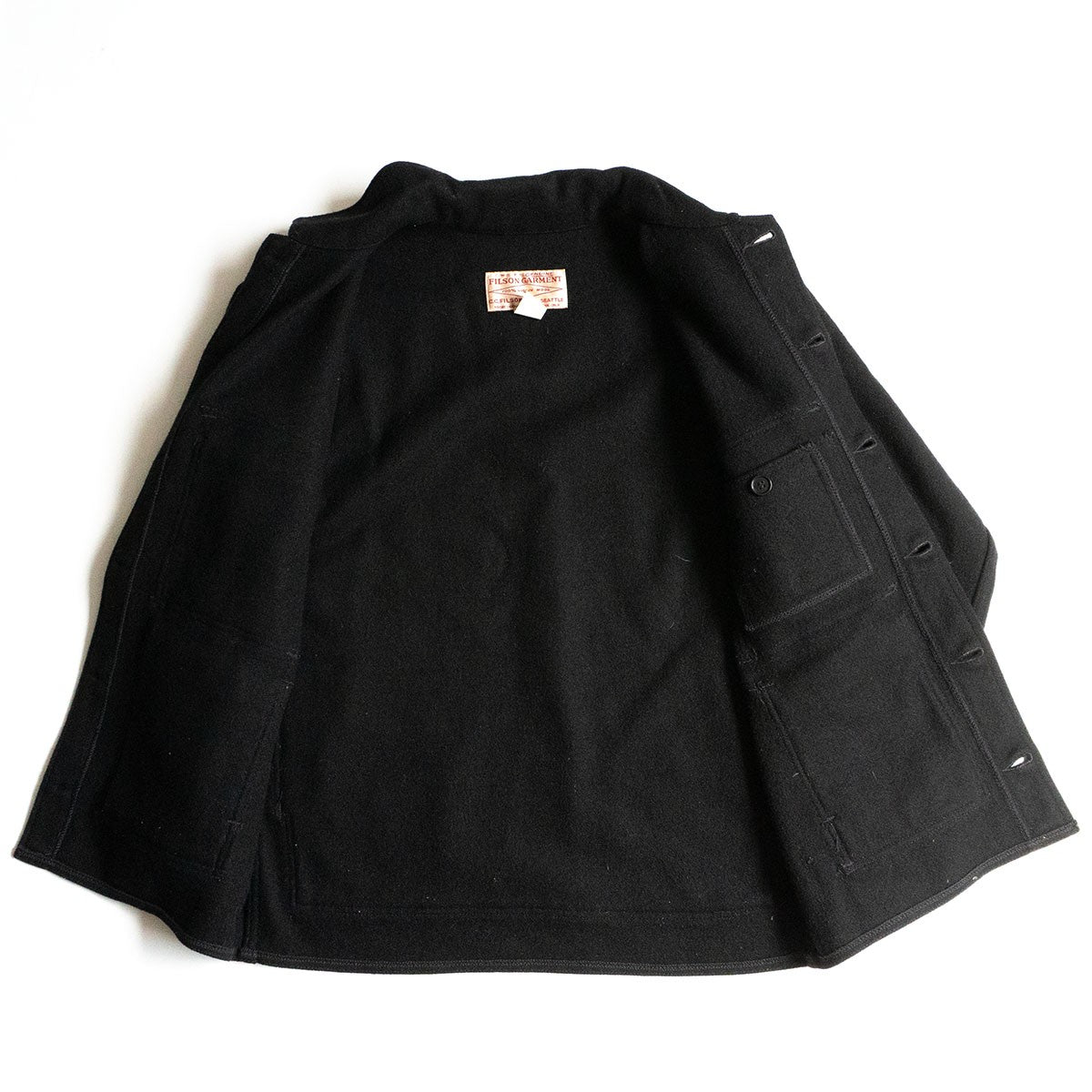 Filson Wool Cruiser Jacket Black Size 40