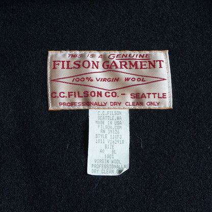 Filson Wool Cruiser Jacket Black Size 40