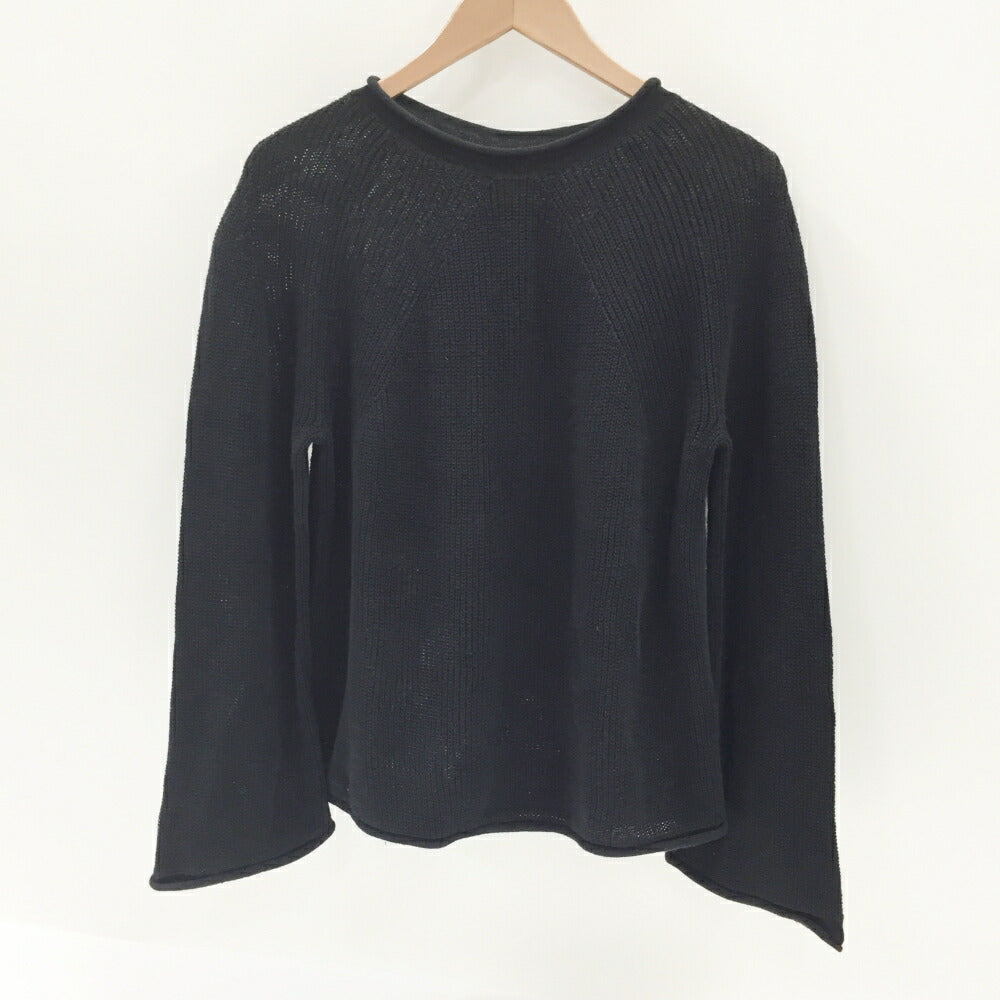 BATONER Washed High Count Linen Roll Neck Knit Size 1