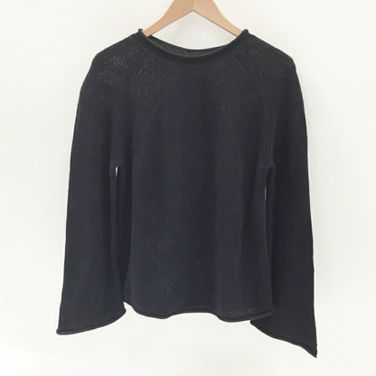 BATONER Washed High Count Linen Roll Neck Knit Size 1
