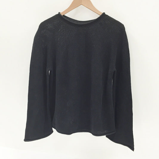 BATONER Washed High Count Linen Roll Neck Knit Size 1