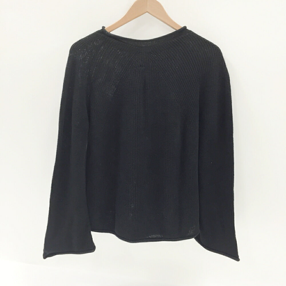 BATONER Washed High Count Linen Roll Neck Knit Size 1