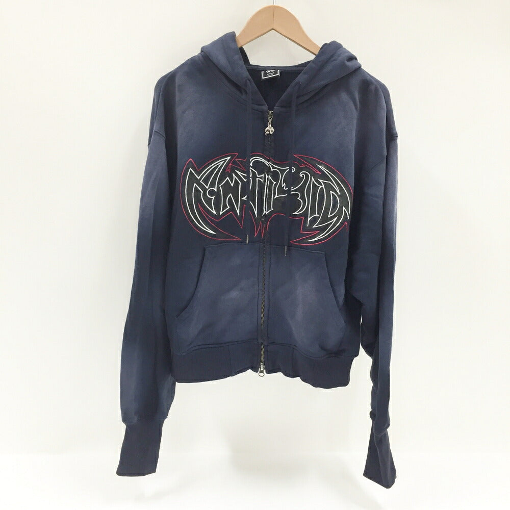 ANTIMID Zip Hoodie Navy Size S