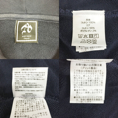 ANTIMID Zip Hoodie Navy Size S