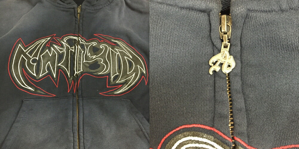 ANTIMID Zip Hoodie Navy Size S