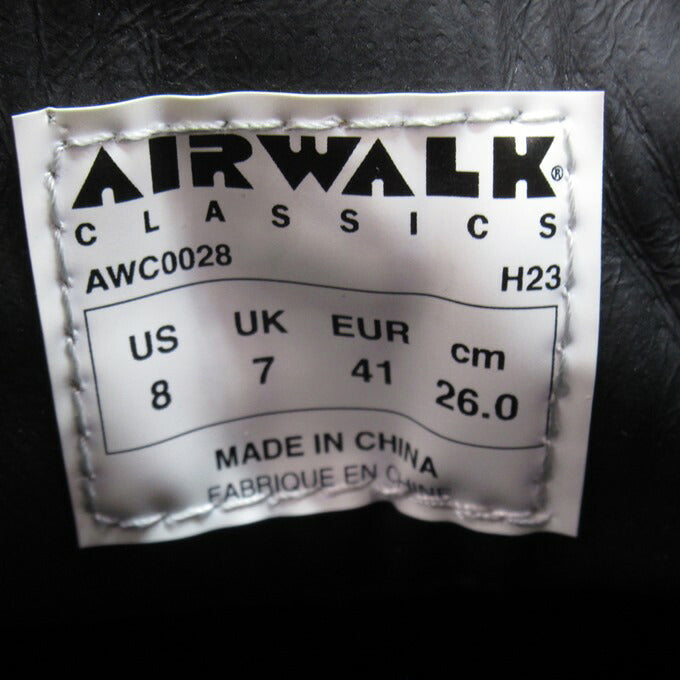 AIRWALK uniform experiment Ripple Boots Black Size 26cm