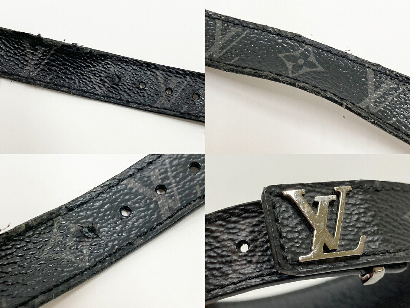 LOUIS VUITTON LV Slim Black Bracelet Size ONE SIZE