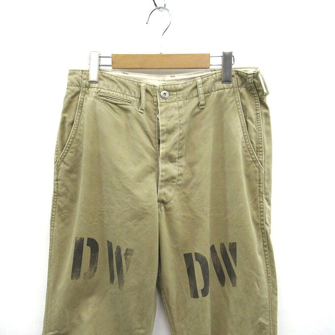 DUBBLE WORKS Military Chino Pants Beige Size 32