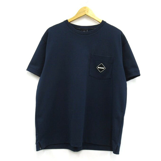 F.C.R.B. Emblem Pocket Navy T-Shirt Size L