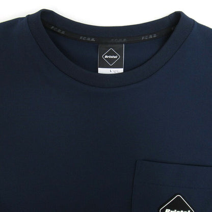 F.C.R.B. Emblem Pocket Navy T-Shirt Size L