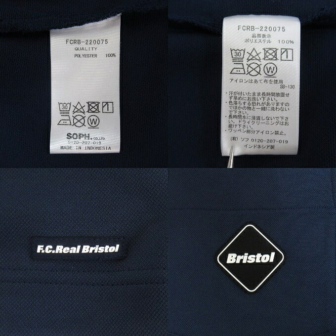 F.C.R.B. Emblem Pocket Navy T-Shirt Size L