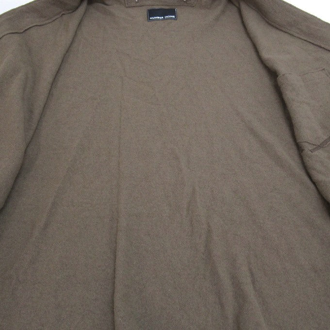 NUMBER (N)INE Shrink Wool Liner Loose Cardigan Size 4