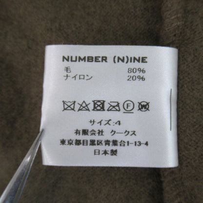 NUMBER (N)INE Shrink Wool Liner Loose Cardigan Size 4