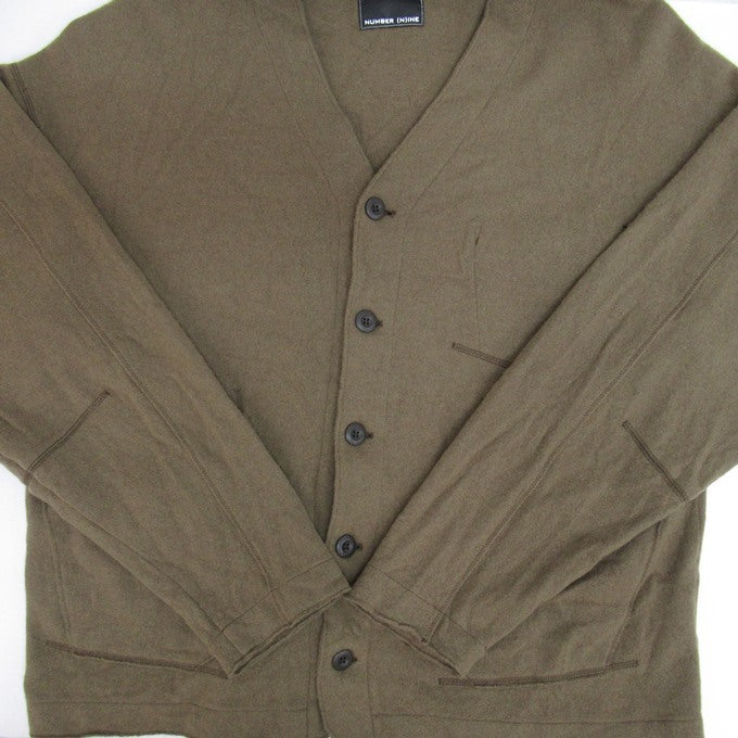 NUMBER (N)INE Shrink Wool Liner Loose Cardigan Size 4