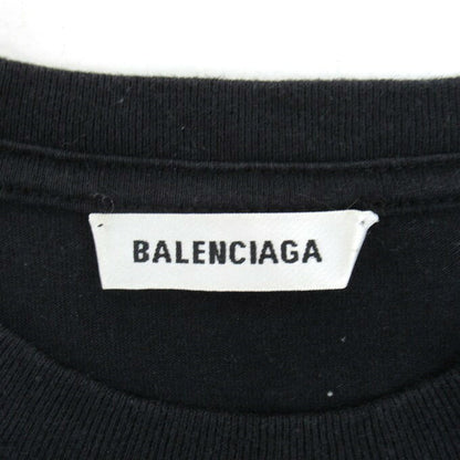 BALENCIAGA Rainbow Embroidered BB T-Shirt Black Size XS