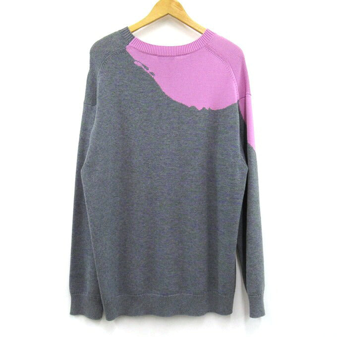 KENZO 22SS Tribute Jacquard Wool Sweater Gray Size L