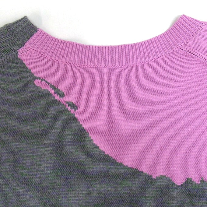 KENZO 22SS Tribute Jacquard Wool Sweater Gray Size L