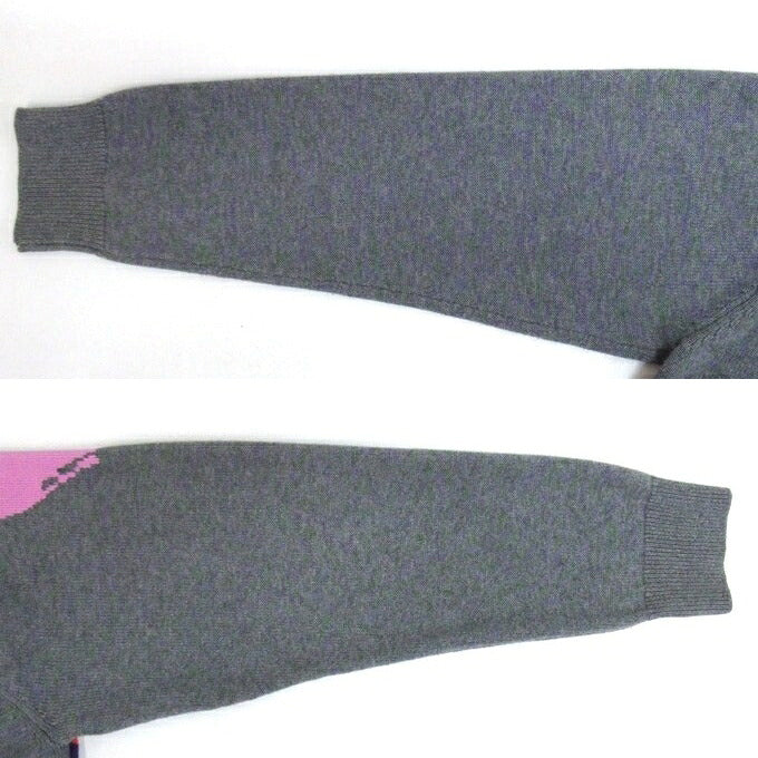 KENZO 22SS Tribute Jacquard Wool Sweater Gray Size L