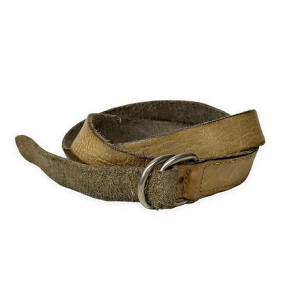 GUIDI Brown Bison Leather Belt Size ONE SIZE