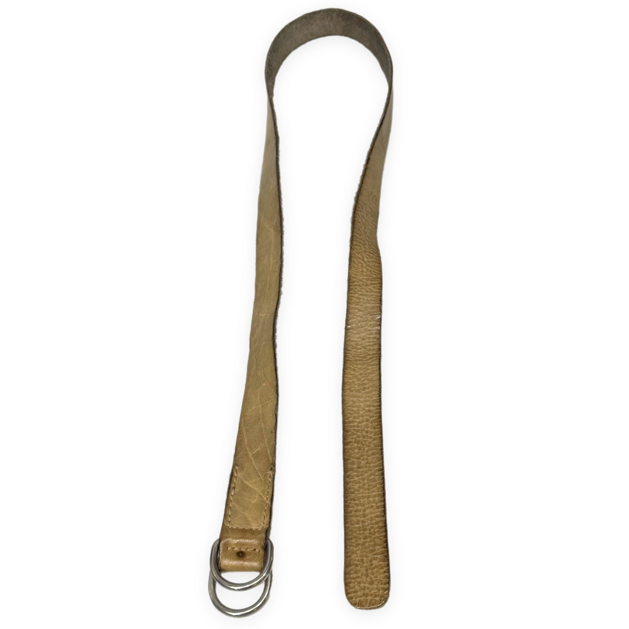 GUIDI Brown Bison Leather Belt Size ONE SIZE