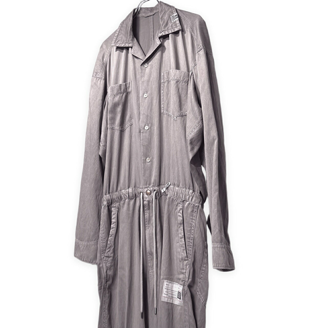 Maison MIHARA YASUHIRO MMY Aged Rayon Jumpsuit Gray Size 46