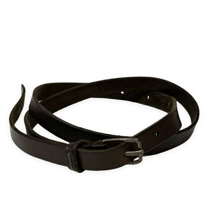m.a+ Cross Staple Studded Leather Belt Brown Size ONE SIZE