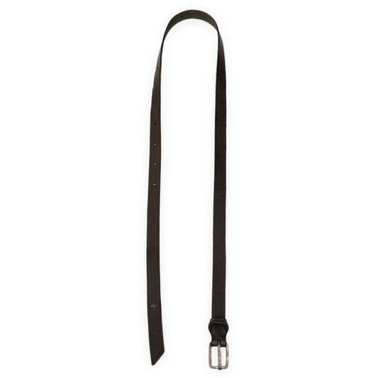 m.a+ Cross Staple Studded Leather Belt Brown Size ONE SIZE