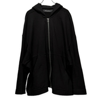 A.F ARTEFACT Cotton Oversized Zip Hoodie Black