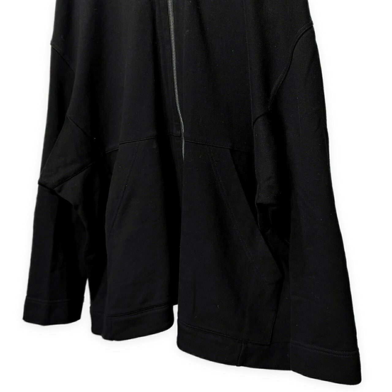A.F ARTEFACT Cotton Oversized Zip Hoodie Black