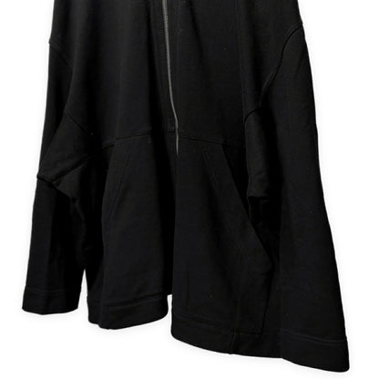 A.F ARTEFACT Cotton Oversized Zip Hoodie Black