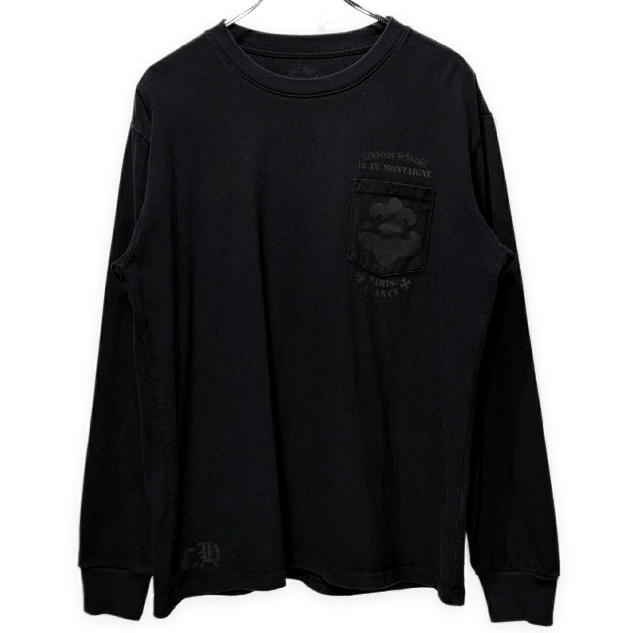 CHROME HEARTS Paris Ltd BS Fleur Logo Long Tee Black Size M