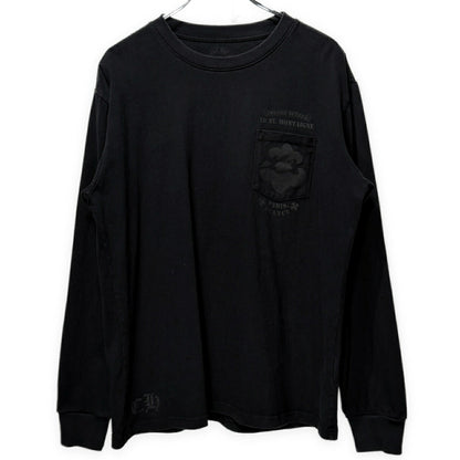 CHROME HEARTS Paris Ltd BS Fleur Logo Long Tee Black Size M