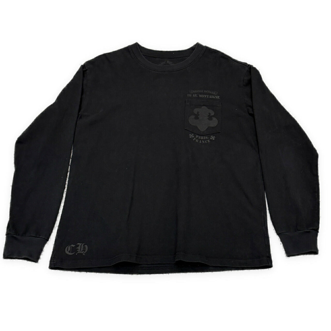 CHROME HEARTS Paris Ltd BS Fleur Logo Long Tee Black Size M