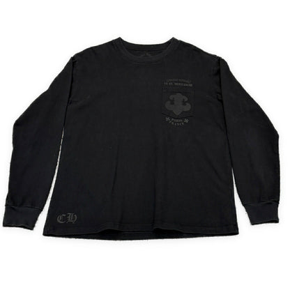 CHROME HEARTS Paris Ltd BS Fleur Logo Long Tee Black Size M