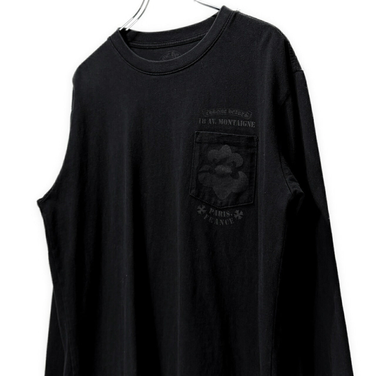 CHROME HEARTS Paris Ltd BS Fleur Logo Long Tee Black Size M